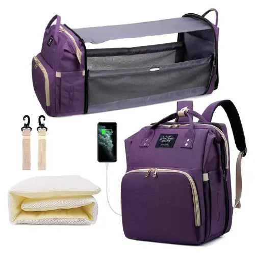 👶Mochila Mami Pro 3 en 1 - Se convierte en cuna para tu bebé