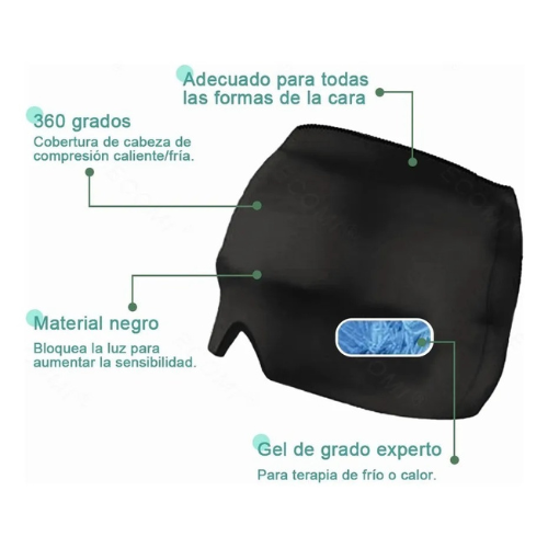 Gorro de Gel Terapéutico – Frío o Calor para Estrés y Dolores de Migraña
