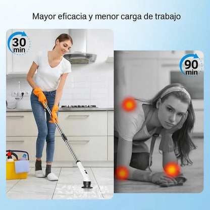 Cepillo de Limpieza Giratorio 9 en 1 – Limpia Más Rápido, Sin Esfuerzo y en Todas Partes