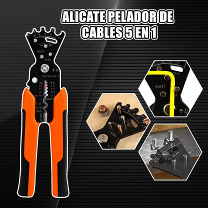 Alicate Pelador de Cables 5 en 1 – Precisión y Multifuncionalidad en tus manos
