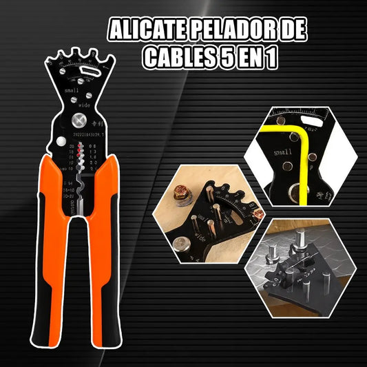 Alicate Pelador de Cables 5 en 1 – Precisión y Multifuncionalidad en tus manos