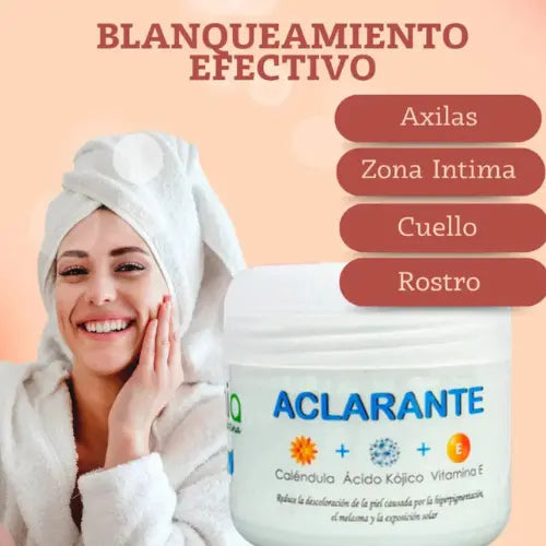 🌿Crema Aclarante Natural – Desvanece Manchas y Unifica el Tono de tu Piel