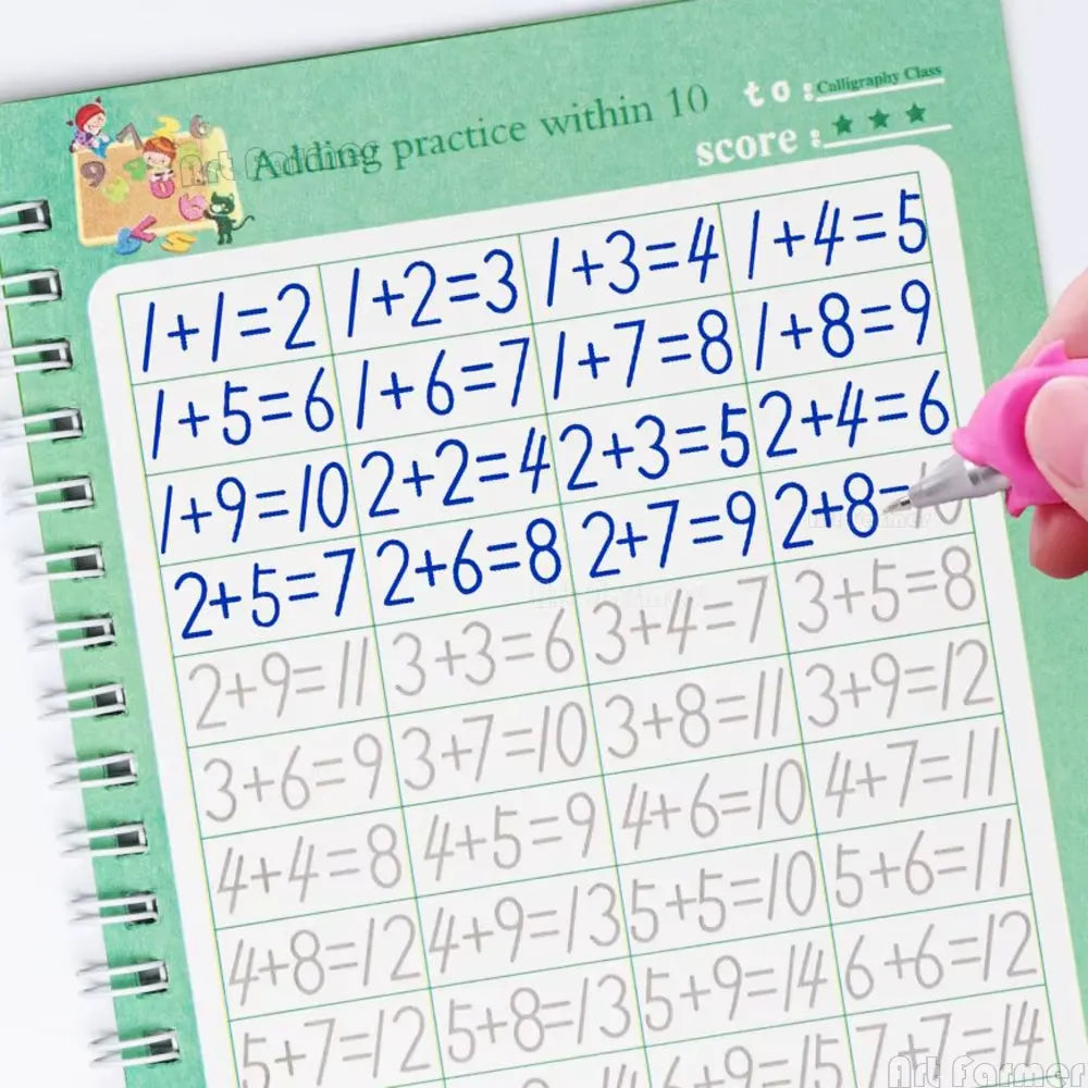 Set de Cuadernos Mágicos – 8 Libros de Caligrafía + 20 Minas de Tinta Mágica GRATIS