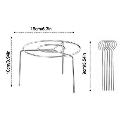 Parrilla para Air Fryer – 36 Ganchos de Acero Inoxidable